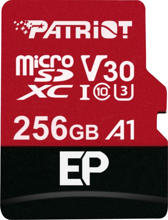 Patriot EP Series Flash-Speicherkarte (256 GB, microSDXC, U3, UHS-I)