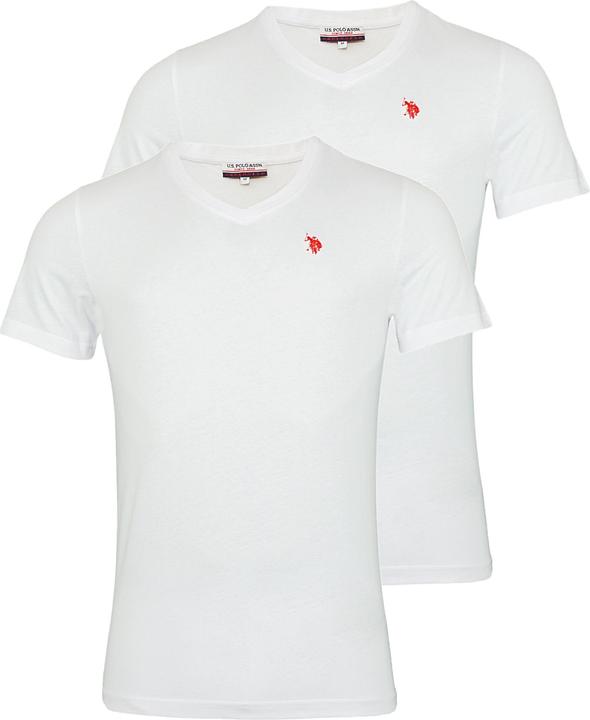 U.S. Polo Shirt 2 Pack T-Shirts V-Neck Shortsleeve (L)