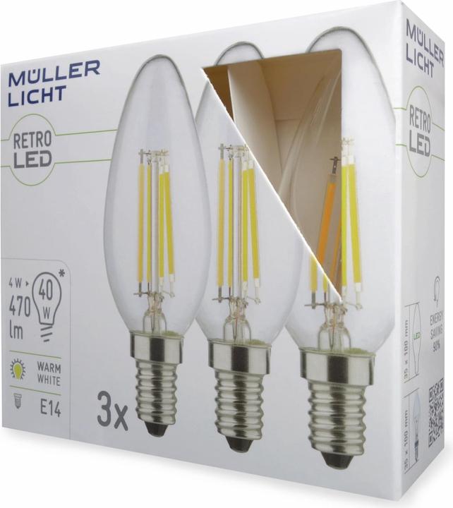 Produktbild Müller Licht Kerze (E14, 4 W, 470 lm, 3 x, E)