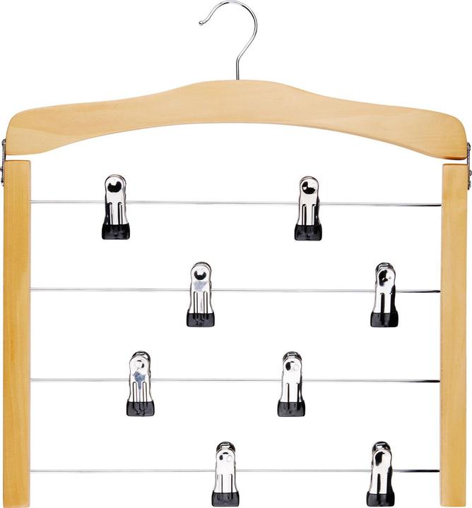 Produktbild alpina Mehrfach Hosenbügel mit Clips, 4er-Set (4 x)