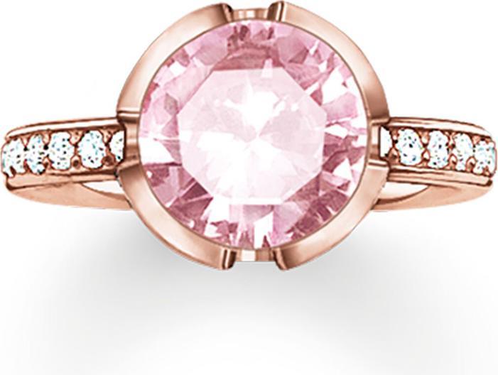 Immagine prodotto Thomas Sabo Anello con zirconi rosa placcato oro TR2037-633-9 (54, 925 Argento)