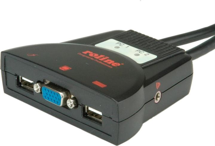 Produktbild Roline KVM-Switch 'Star' 2 PCs, VGA, USB, Audio