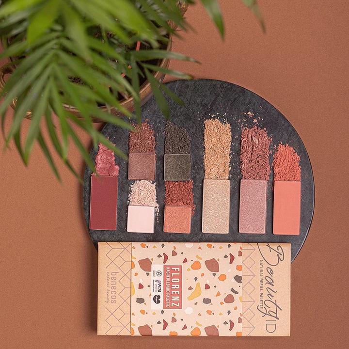 Actual product image Benecos BIO Palette Large Florence - 18g - Beauty ID (Bright Woods, Matt Desert, Muddy Olive, Rusty Copper, Tuscany Please)