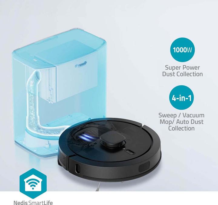Nedis SmartLife Robotstofzuiger Lasernavigatie | Wi-Fi | Capaciteit opvangbak: 0,6 l | Au (Stofzuigrobot)