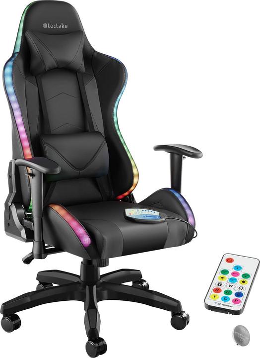 tectake Gaming chair Tartaros, LED, massage function