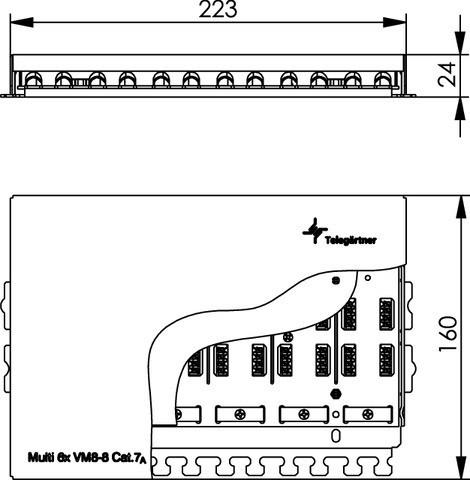 Actual product image Telegärtner Connection Box Port CAT 7 (Plastic cable ties, 24 mm, 1 pcs.)