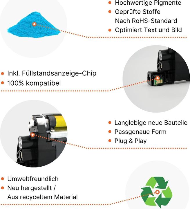 Immagine prodotto Hermex Toner di ricambio compatibile Brother MFC-9440CDW ciano (C)