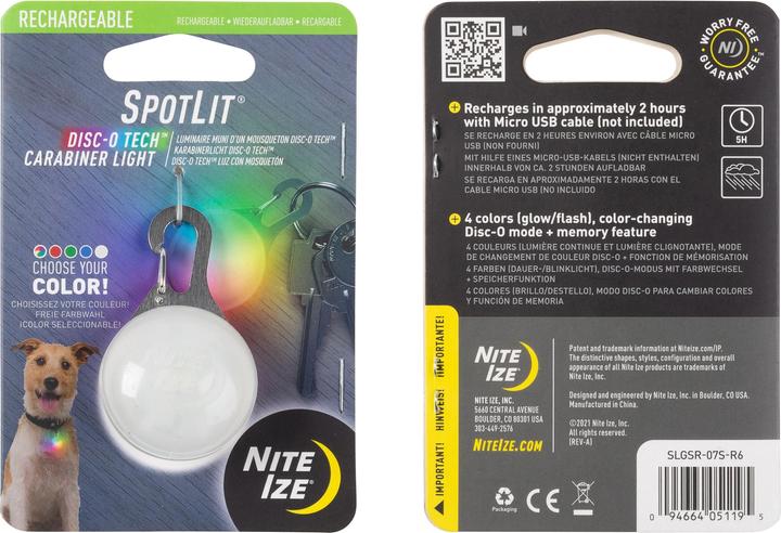 Actual product image Nite Ize SpotLit™ Rechargeable Carabiner Light