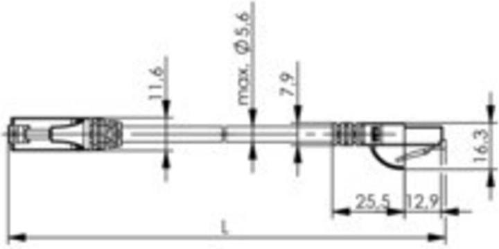 Produktbild Telegärtner Patch-Kabel (U/UTP, CAT5e, 3 m)