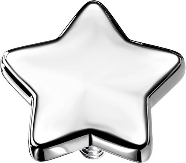 Star Piercing Dermal Anchor Stern silber (ohne Messing, Chirurgenstahl 316L)