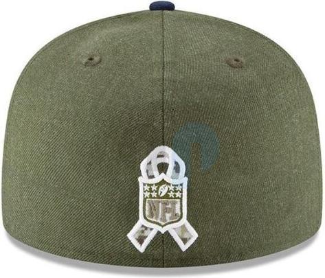 Actual product image New Era NFL - Los Angeles Rams - On Field 2018 Salute to Service 59Fifty Cap Olive 7 5/8 (56)