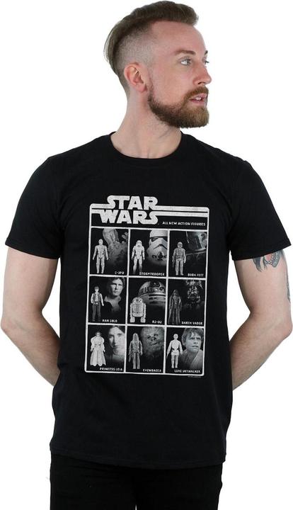 Actual product image Star Wars Mens Class Of Action Figures T-Shirt (S)