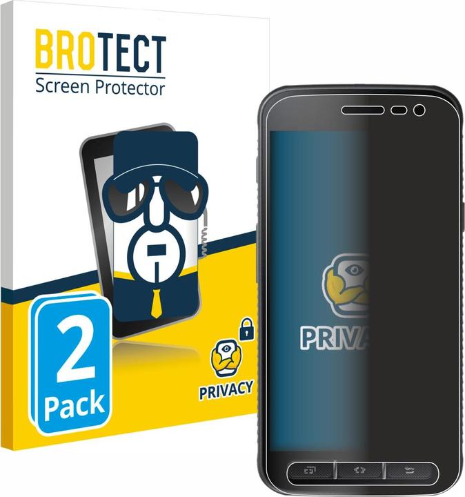 Produktbild BROTECT Sichtschutzfolie Anti-Spy Privacy Folie Blaulicht-Schutz (2 Stück, Samsung Galaxy Xcover 4)