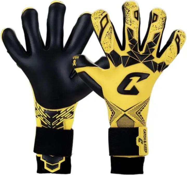 Catch & Keep Fussballhandschuhe Pulse X Yellow Gr. 8 Torwart Goalie Handschuhe (8)