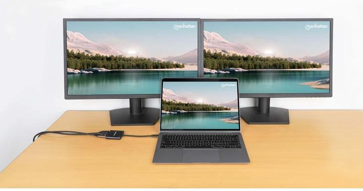 Produktbild Manhattan USB-C PD auf Dual-HDMI-Monitor-Adapter (USB Typ-C, HDMI, 5.90 cm)