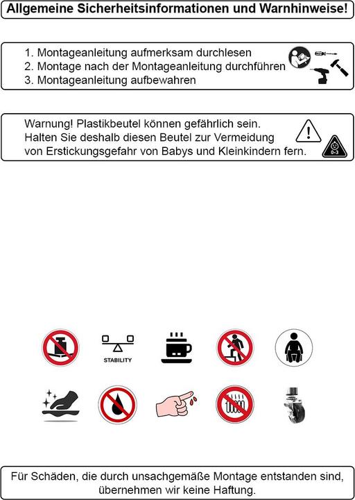 Produktbild HAKU Möbel Computertisch auf Rollen (60 x 49 x 75 cm)