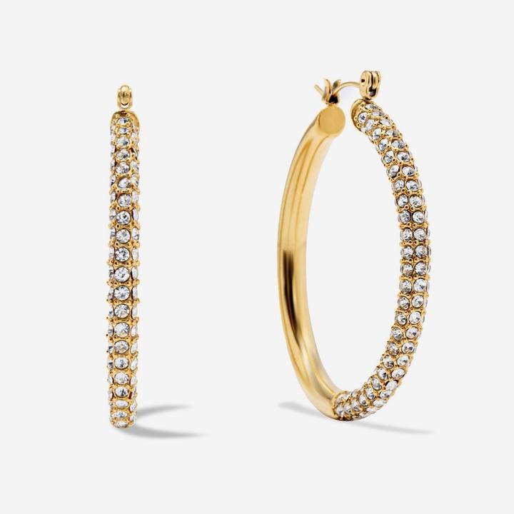 Sensora Jewelry Glitter Hoops Ohrringe (Edelstahl)
