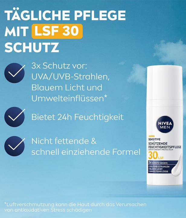 Actual product image NIVEA MEN Sensitive Schützende Feuchtigkeitspflege LSF30 (50 ml, Day cream, SPF 30)