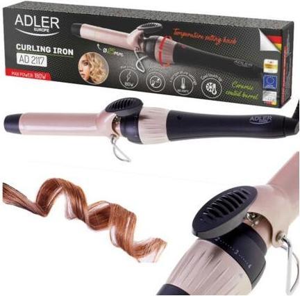 Image du produit Adler AD 2117 Fer à friser, noir/rose (25 mm)