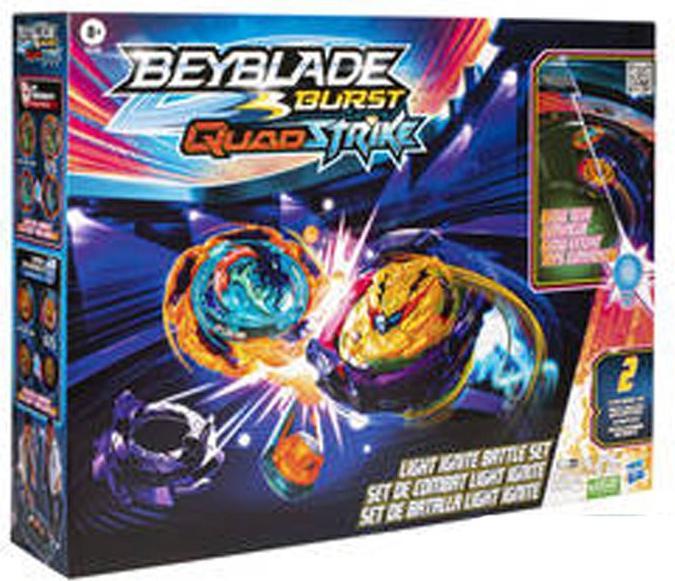 Image du produit Hasbro Beyblade Burst QuadStrike Light Ignite Beyblade Stadium Battle Set (Allemand, Français, Italien, Anglais, Néerlandais, Suédois, Norvégien, Polonais)
