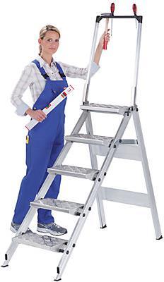 Produktbild kaiserkraft Alu-Klapptreppe (Trittleiter, 55 cm)