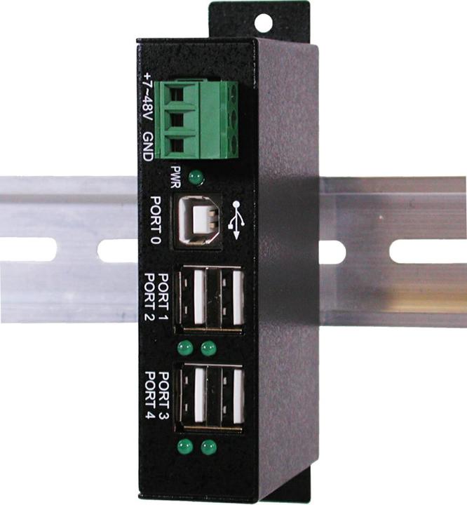 Produktbild Exsys EX-1163HMS-WT 4 port USB 2.0 HUB Surge Protection & erw. Temperature range (USB-B, 4 Ports)