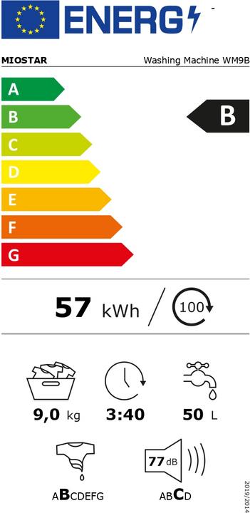 Energie-Label Mio Star WM9B (9 kg, Links)