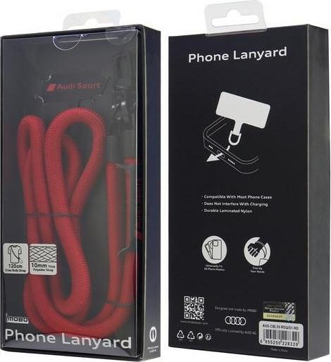 Actual product image Audi uniwersalna smycz do telefonu 120cm 10mm crossbody czerwony/red AUS-CBL10-RSQ/D1-RD