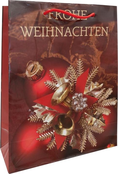 Produktbild Idena Geschenktasche Weihnachten glänzend classic mehrfarbig 33x10x41cm 5fach sortiert (Geschenktüte, 5 x)
