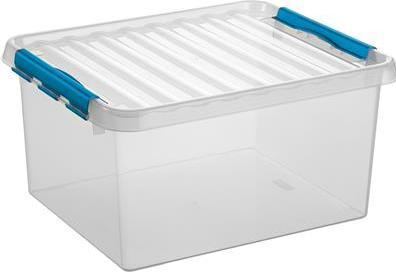 Actual product image Sunware Q-line storage box 36L transparent blue (36 l)