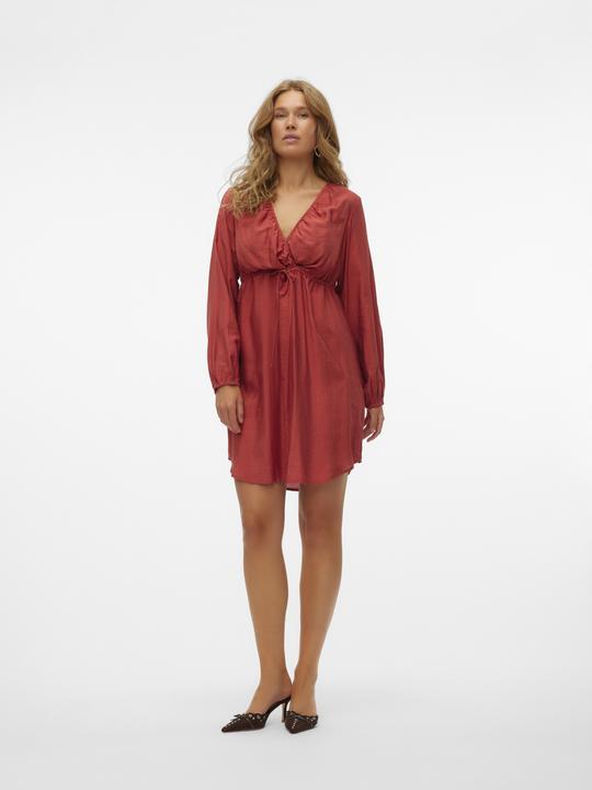Produktbild Mamalicious Normal geschnitten V-Ausschnitt Elastische Bündchen Kurzes Kleid Kleid (XL)
