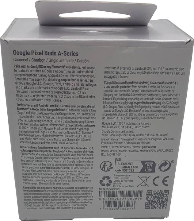 Productafbeelding Google Pixel Buds A-Serie (NC, 5 h, Draadloze)