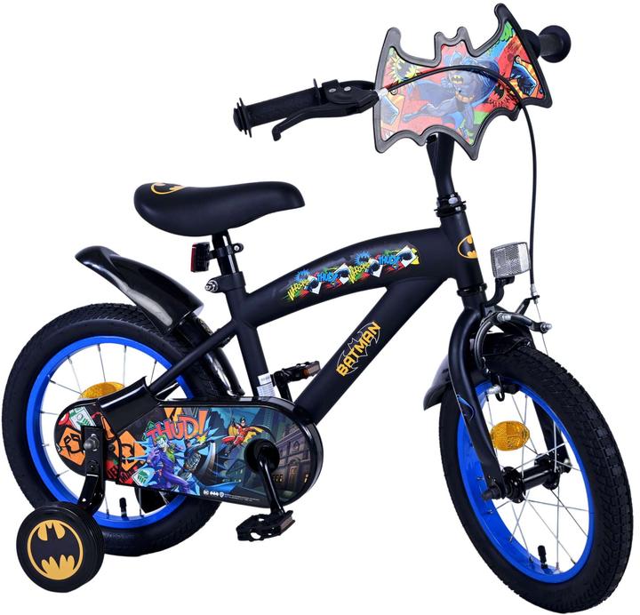 Produktbild Batman Kinderfahrrad 14 Zoll von Volare - Schwarz, Leicht, mit Stützrädern (14")