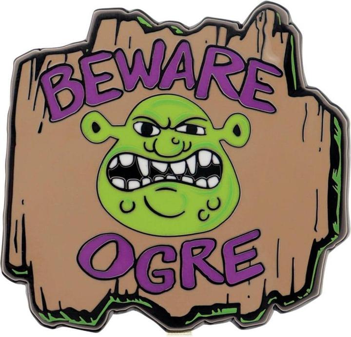 Actual product image Fanattik Shrek Ansteck-Pin Beware Ogre Limited Edition