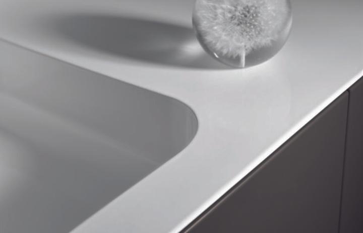 Actual product image Alape WP.Folio8 washbasin, 1254x350x450mm, vanity unit 2 full extensions, washbasin without tap hole