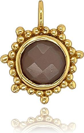 Leyda Anhänger Stern (vergoldet 750 / 18 K Gold, Silber 925, Stein)