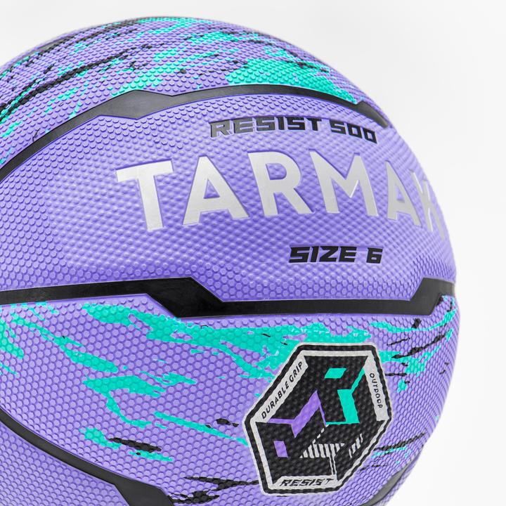 Actual product image Tarmak Basketball size 6 - R500 purple/turquoise (6)