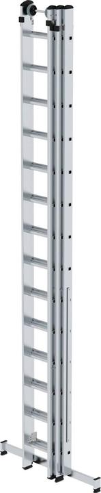 Produktbild Munk Sprossen-Mehrzweckleiter 3-teilig mit nivello-Traverse und Wandlaufrollen 3x14 Sprossen (Mehrzweckleiter, 3 cm)