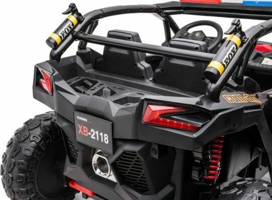 Produktbild Es-toys Kinderfahrzeug schwarz – Elektro Auto „Com 18“ – 24V7A Akku, 4x Motoren - Allrad + 2 Sitzer