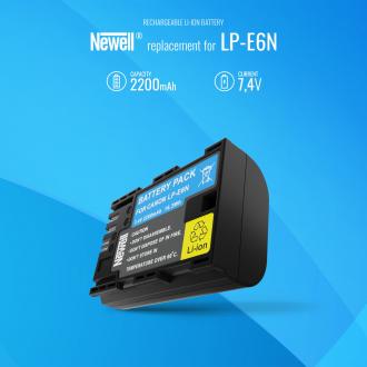 Actual product image Newell DL-USB-C dual-channel charger and LP-E6N battery set for Canon (Camera battery charger)