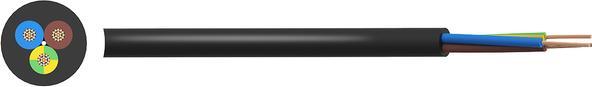 Produktbild RND Electronics YY-Netzleitung 3x 1.5mm² Kupfer Ungeschirmt 500V 50m Schwarz (50 m)