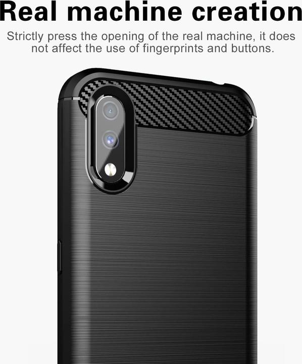Immagine prodotto Cadorabo TPU Ultra sottile in acciaio inossidabile al carbonio Combi Cover (Samsung Galaxy A01)