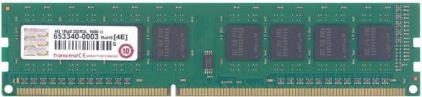 Produktbild Transcend 4GB DDR3L 1600 U-DIMM 1RX8 (1 x 4GB, 1600 MHz, DDR3-RAM, DIMM)