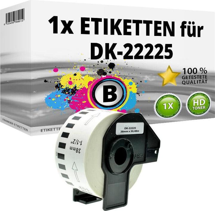 Actual product image Druckfuxx 1x Etikette kompatibel Brother QL 1000 Series 720 NW 560 YX 500 BW 500