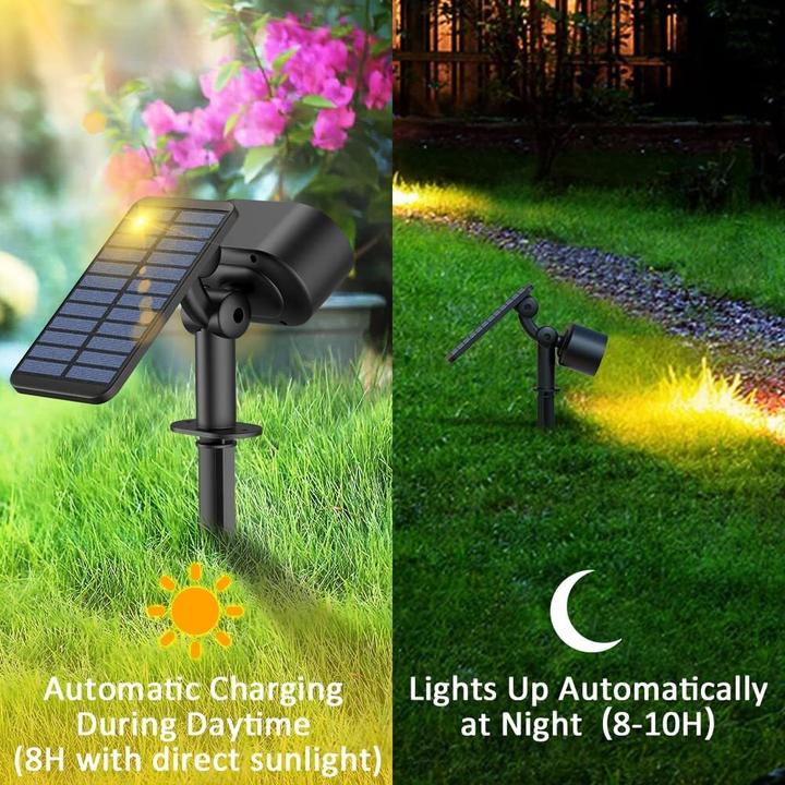 Produktbild Schönenberger Solar-Gartenspot 2er Set mit Fernbedienung (IP44)