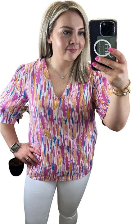 B.young bauschige bluse mit v-ausschnitt, damen joella