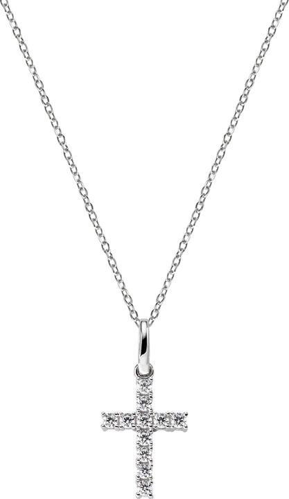 Amen Cross Halskette (925er Silber, 42 cm)
