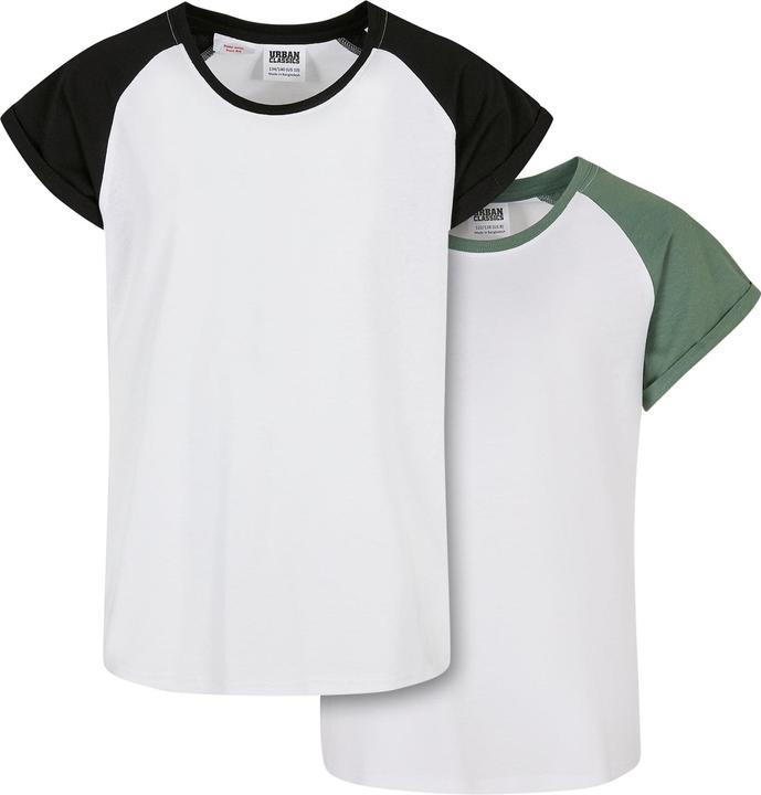 Urban Classics Girls Contrast Raglan Tee 2-Pack