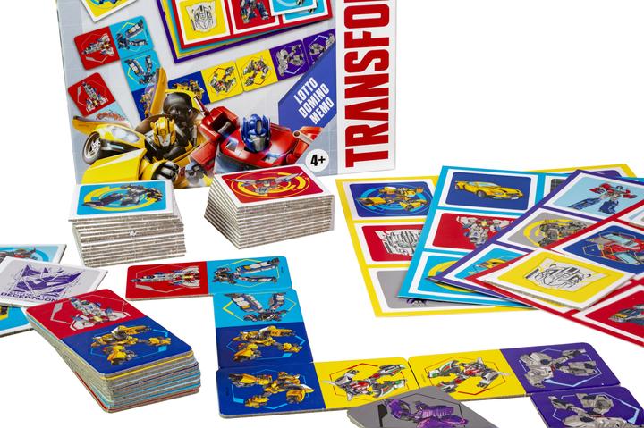 Productafbeelding Selecta Spielzeug Transformers 3in1 Memo Lotto Domino (Duits, Frans, Noors, Pools, Fins, Deens, Zweeds, Engels)