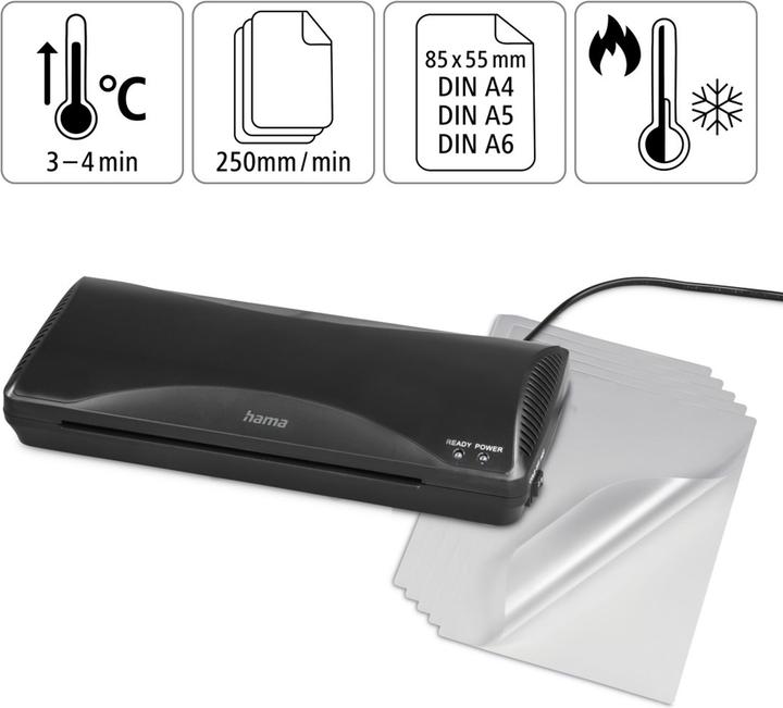 Actual product image Hama Laminator Home & Office DIN A4/250 (80 - 125 µm, A4, A6, A5)